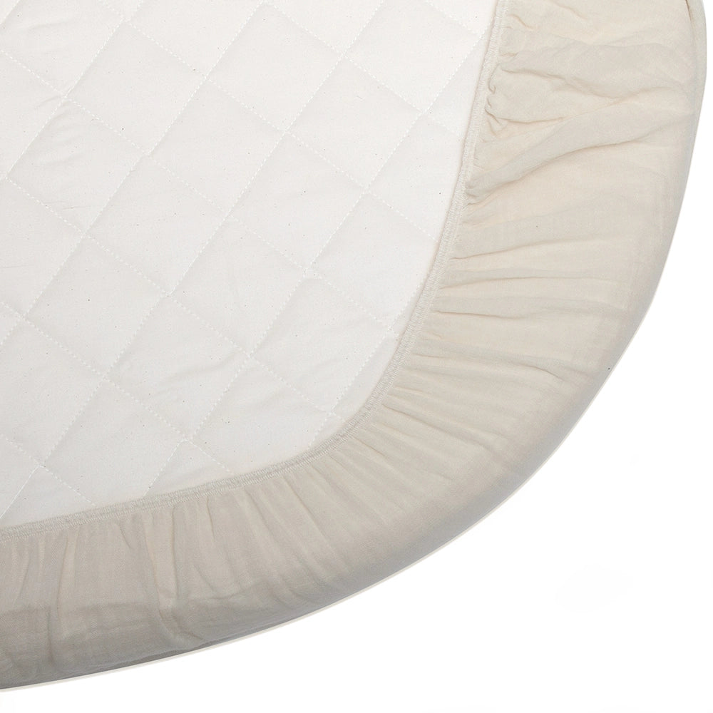 Drap Housse Milk en coton pour lit Bébé LUGO 90