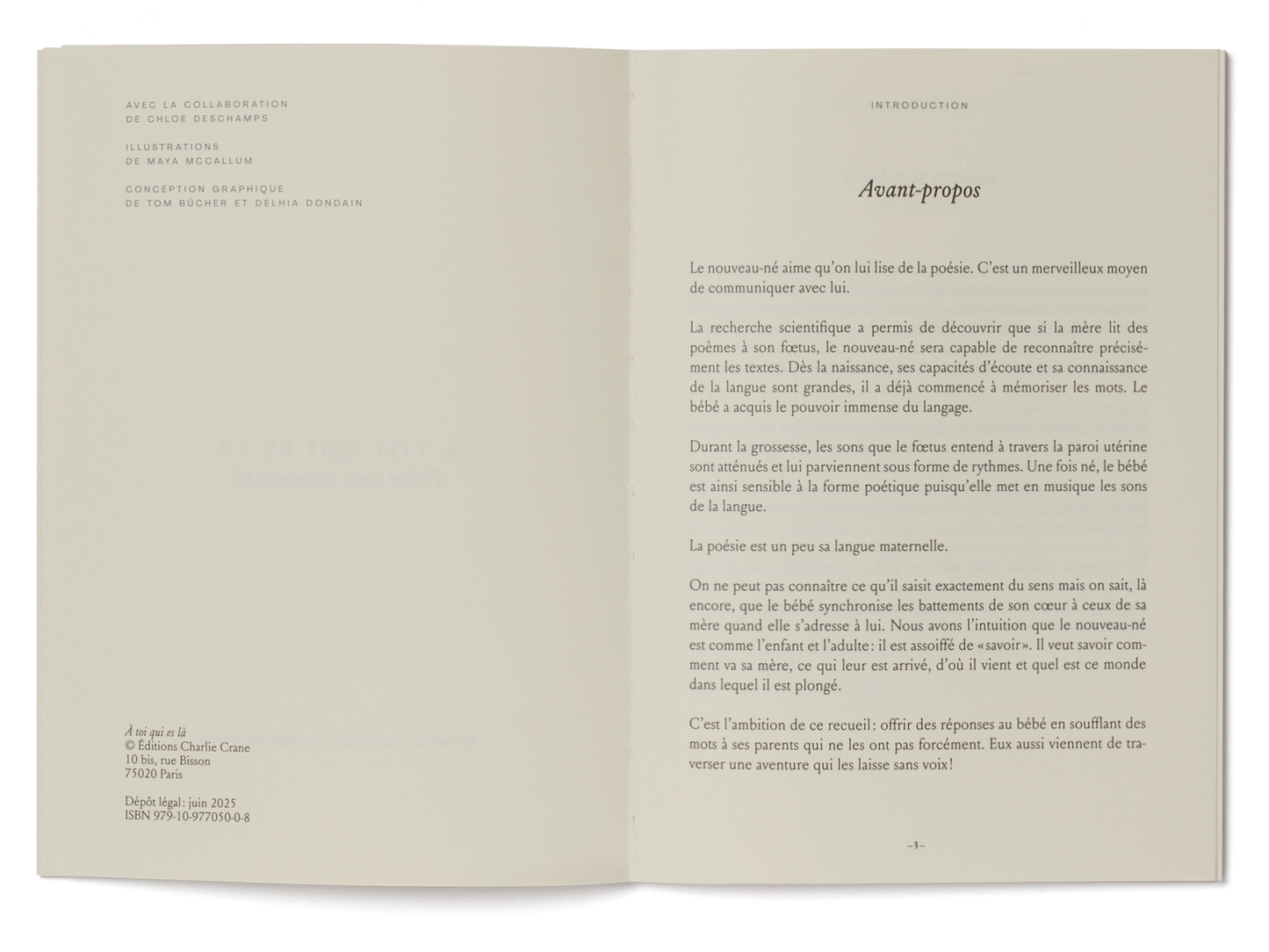 Recueil de poésie À toi qui es là