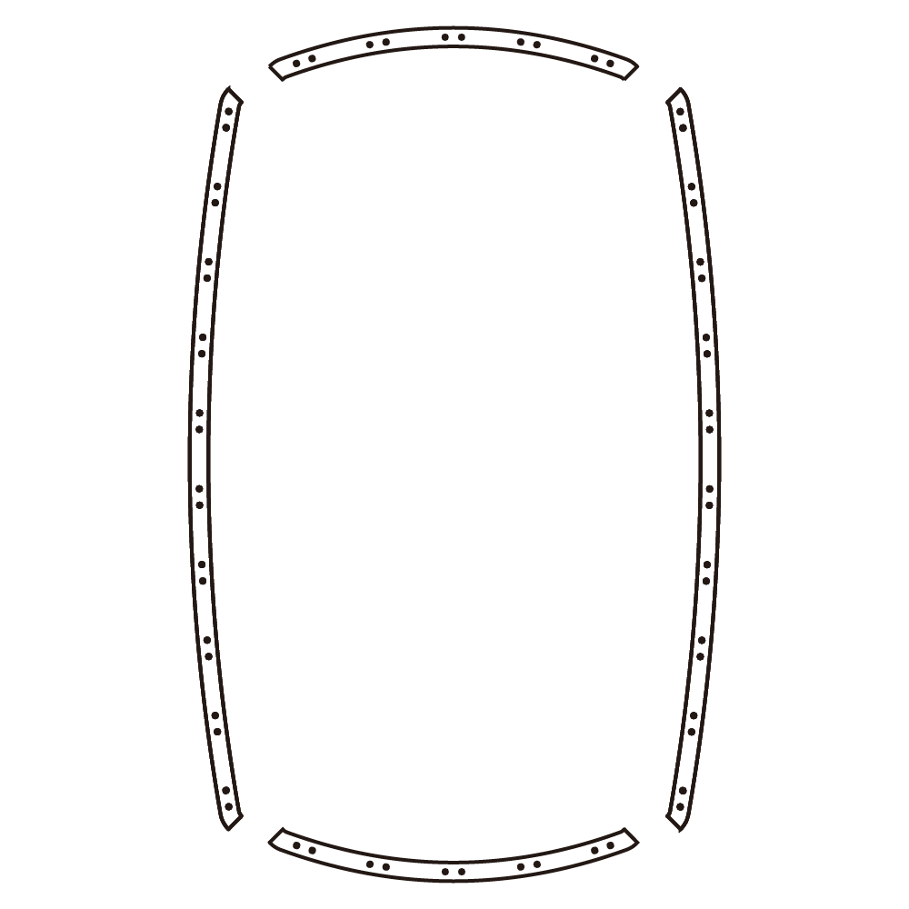 Set de 4x arcos para cuna KIMI