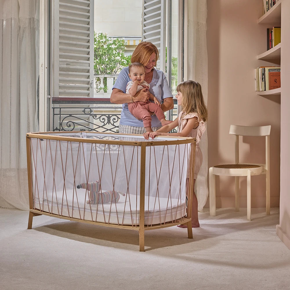 Evolving KIMI baby bed 120x60 cm without bars in natural wood Evolving KIMI baby bed 120x60 cm without bars in natural wood