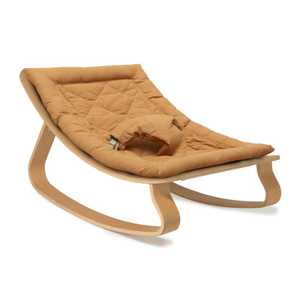 LEVO Baby Bouncer Walnut Cushion Camel Outlet