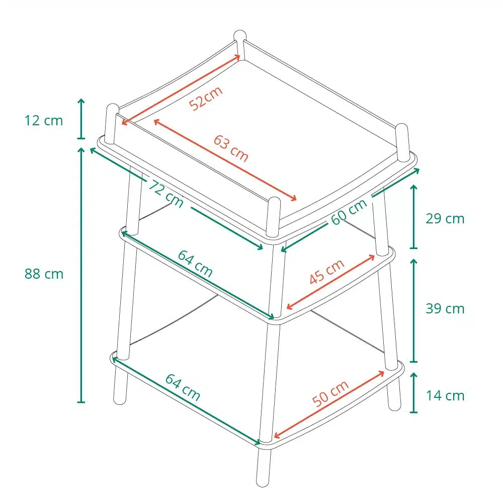 Table à langer PAGO avec matelas Outlet