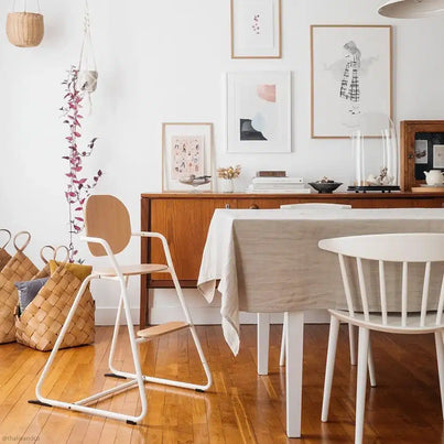 White evolving TIBU high chair