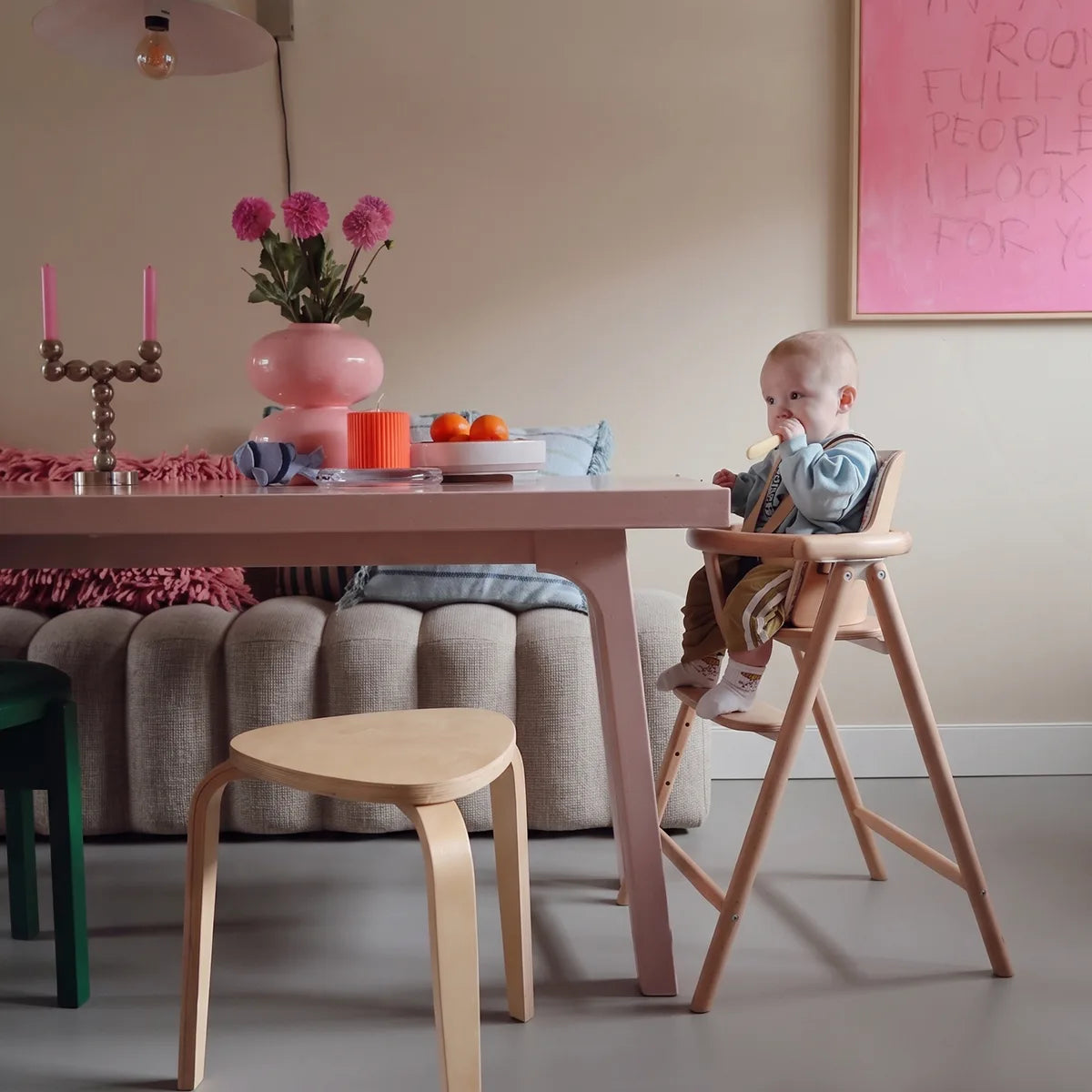 Cushion for TOBO high chair Mushie Pastel Bloom
