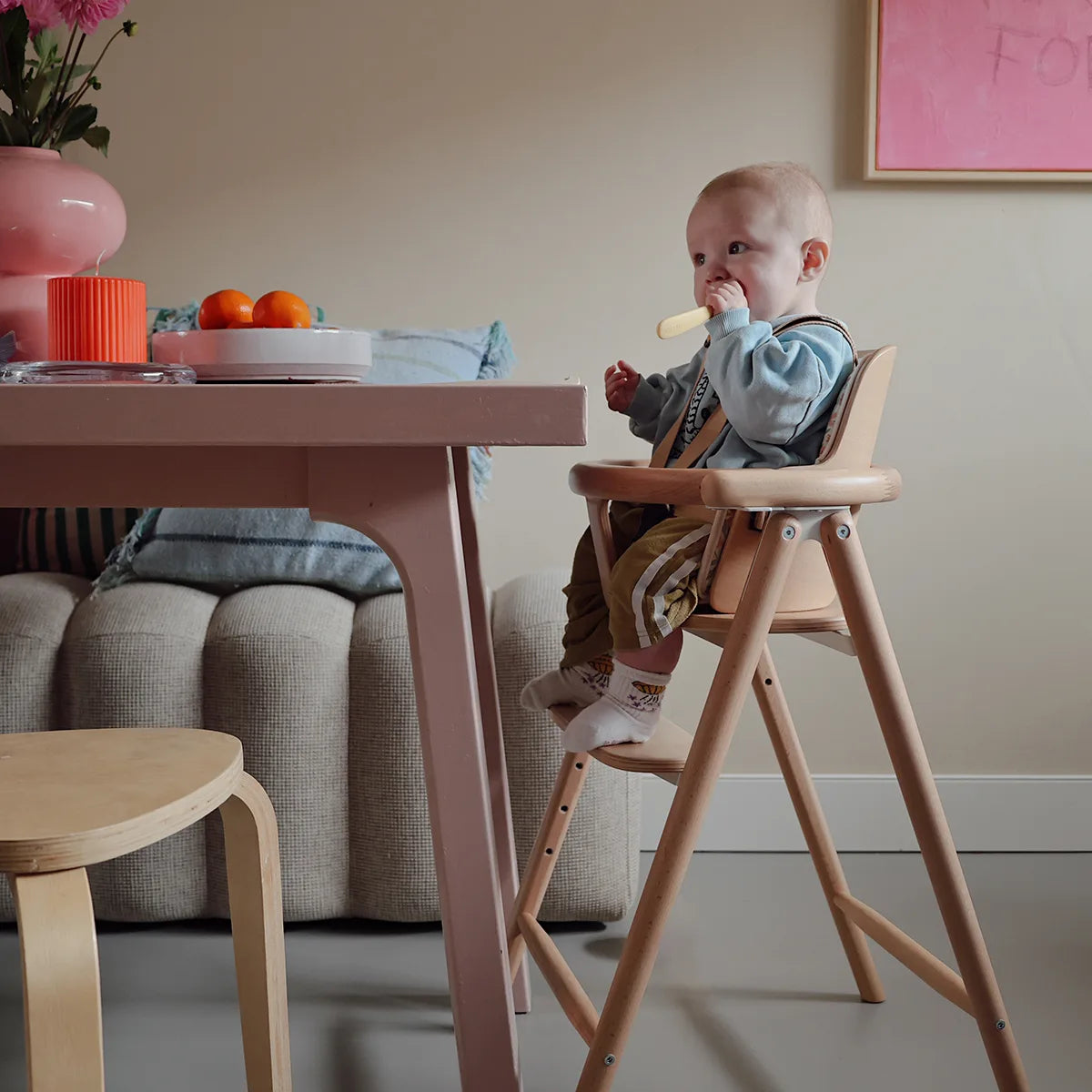 Cushion for TOBO high chair Mushie Pastel Bloom
