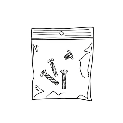 Bag of screws and pads for TIBU high chair